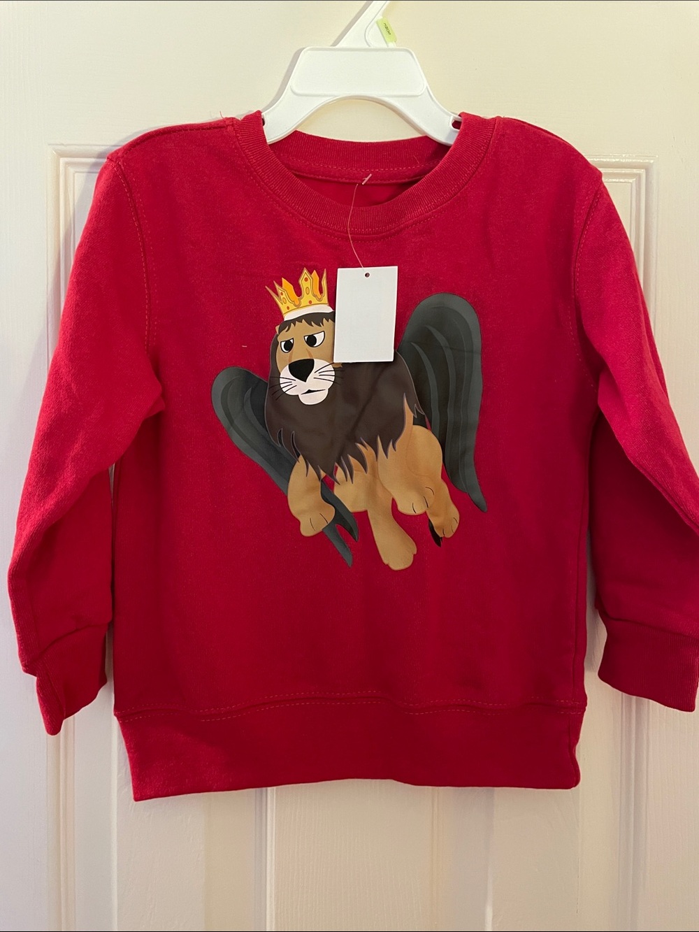 Rudolph The red Nose Reindeer Sweatshirt with Crowned Lion Graphic New 3t